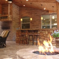 Outdoor designs contest: Bar/fire pit winning!