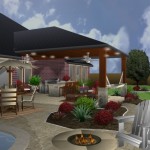 Covered Outdoor Kitchen Rendering