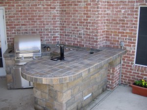 small outdoor kitchen