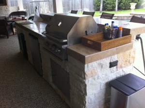 built in patio grill