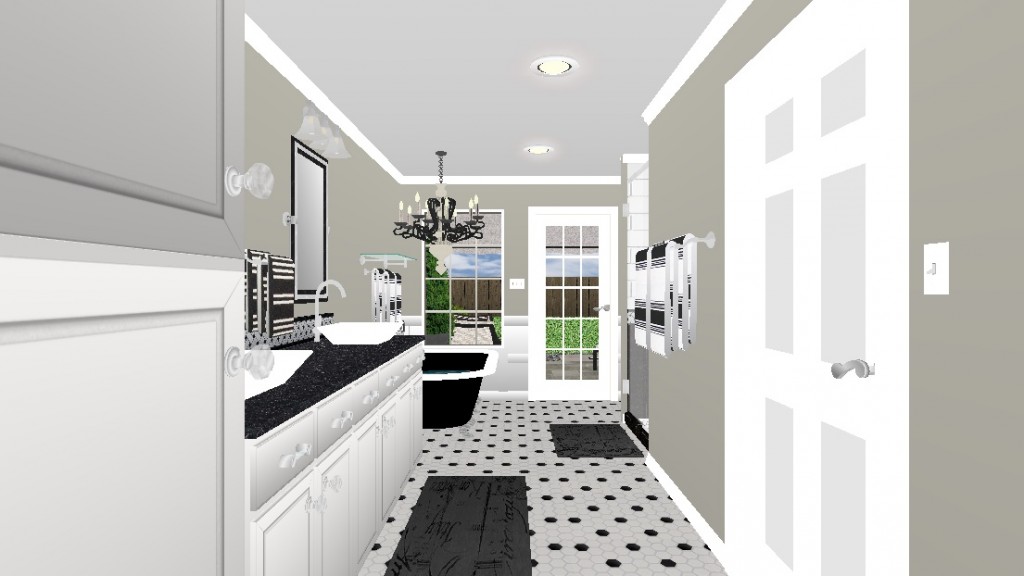 bathroom remodel 3d rendering