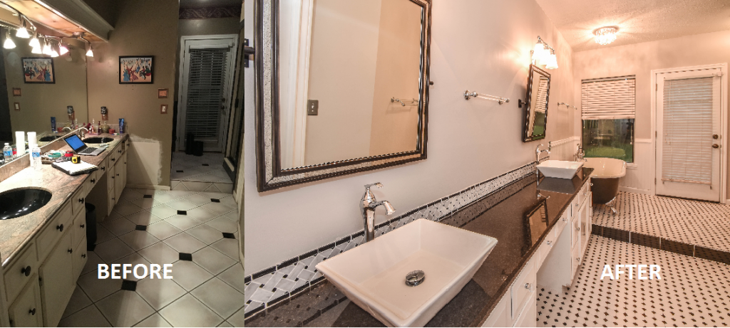 before after bathroom remodel